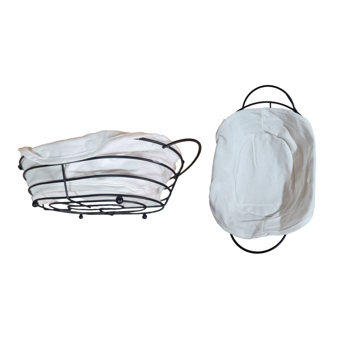 GENERICO - Panera Ovalada de Metal con tela