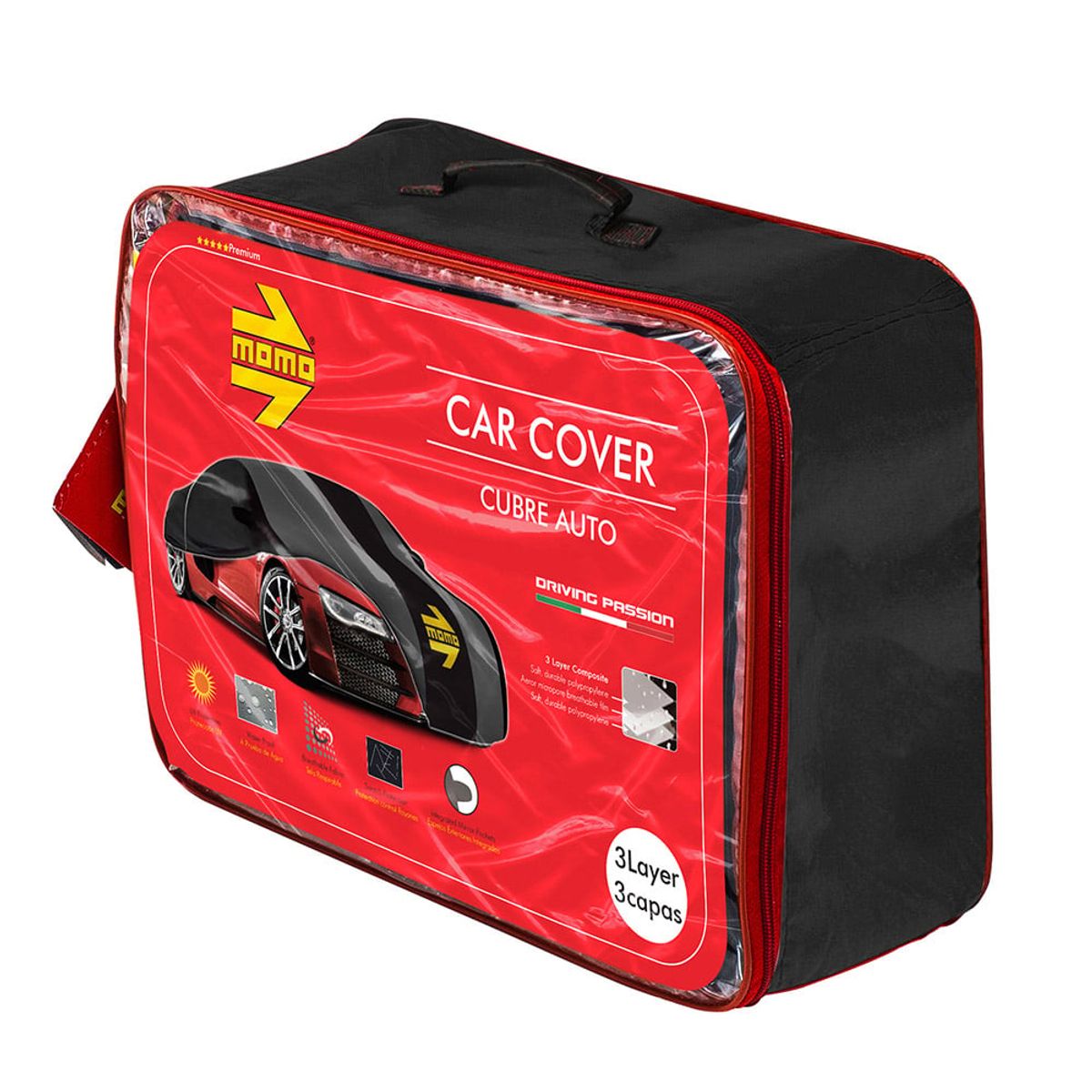 MOMO - COBERTOR DE AUTO  3 CAPAS - TALLA L - MOMO
