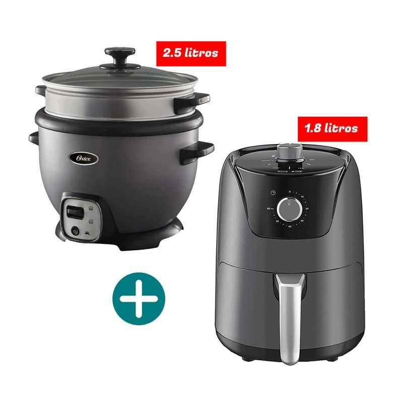 OSTER - Arrocera  Oster CKSTRC7030S + Freidora Oster de 1.8 Lt CKSTAF18M