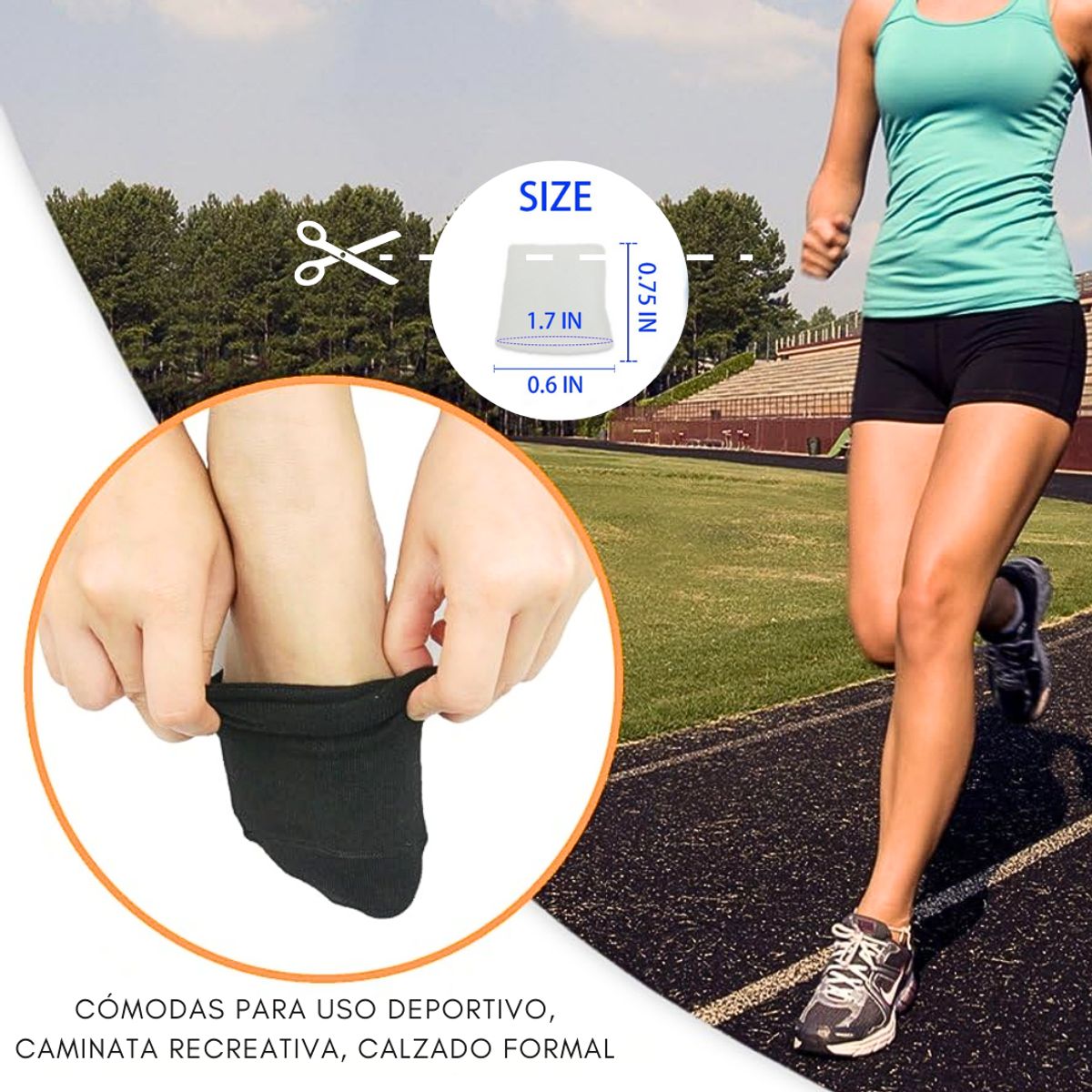 GENERICO - Almohadilla gel suave para dedos pie tubitos x4und