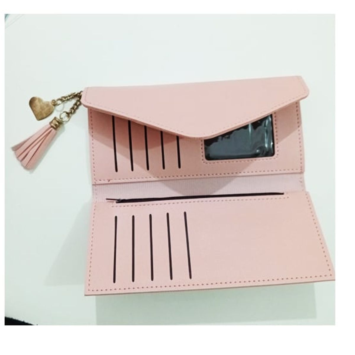 GENERICO - Billetera Con Llavero Grande Para Mujer Cuero Sintetico