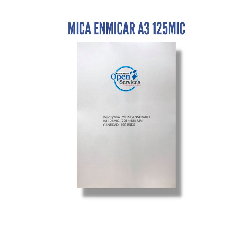 GENERICO - Mica Enmicar A3 125mic- Original