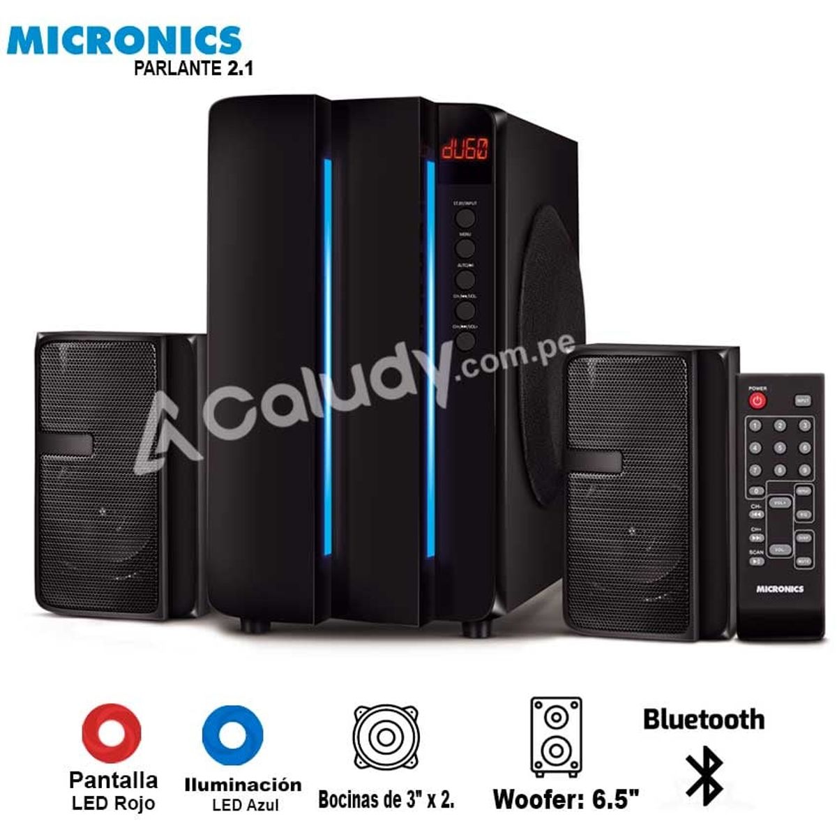 MICRONICS - Parlante Micronics Infinity 6 - MIC S7601 Bluetooth USB FM SD para TV