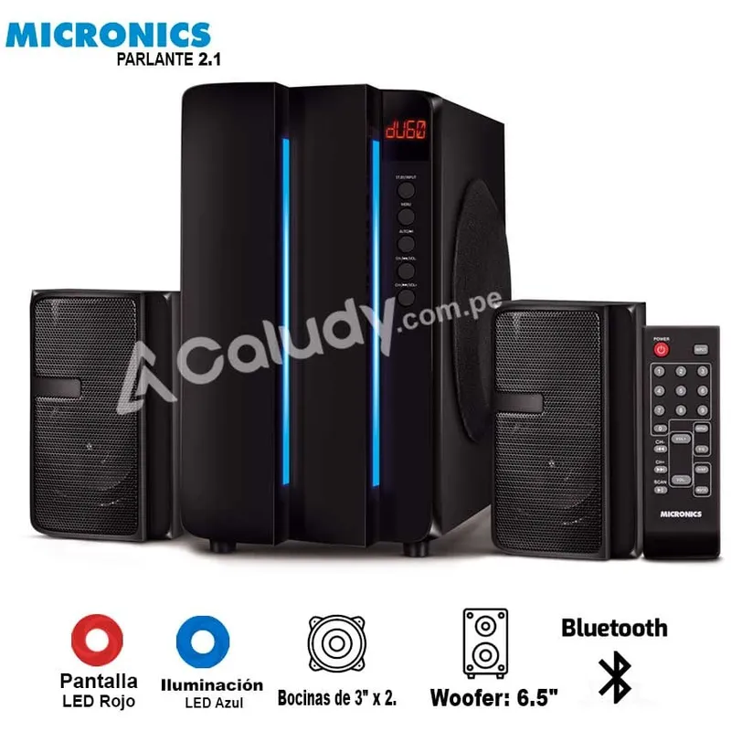 MICRONICS - Parlante Micronics Infinity 6 - MIC S7601 Bluetooth USB FM SD para TV