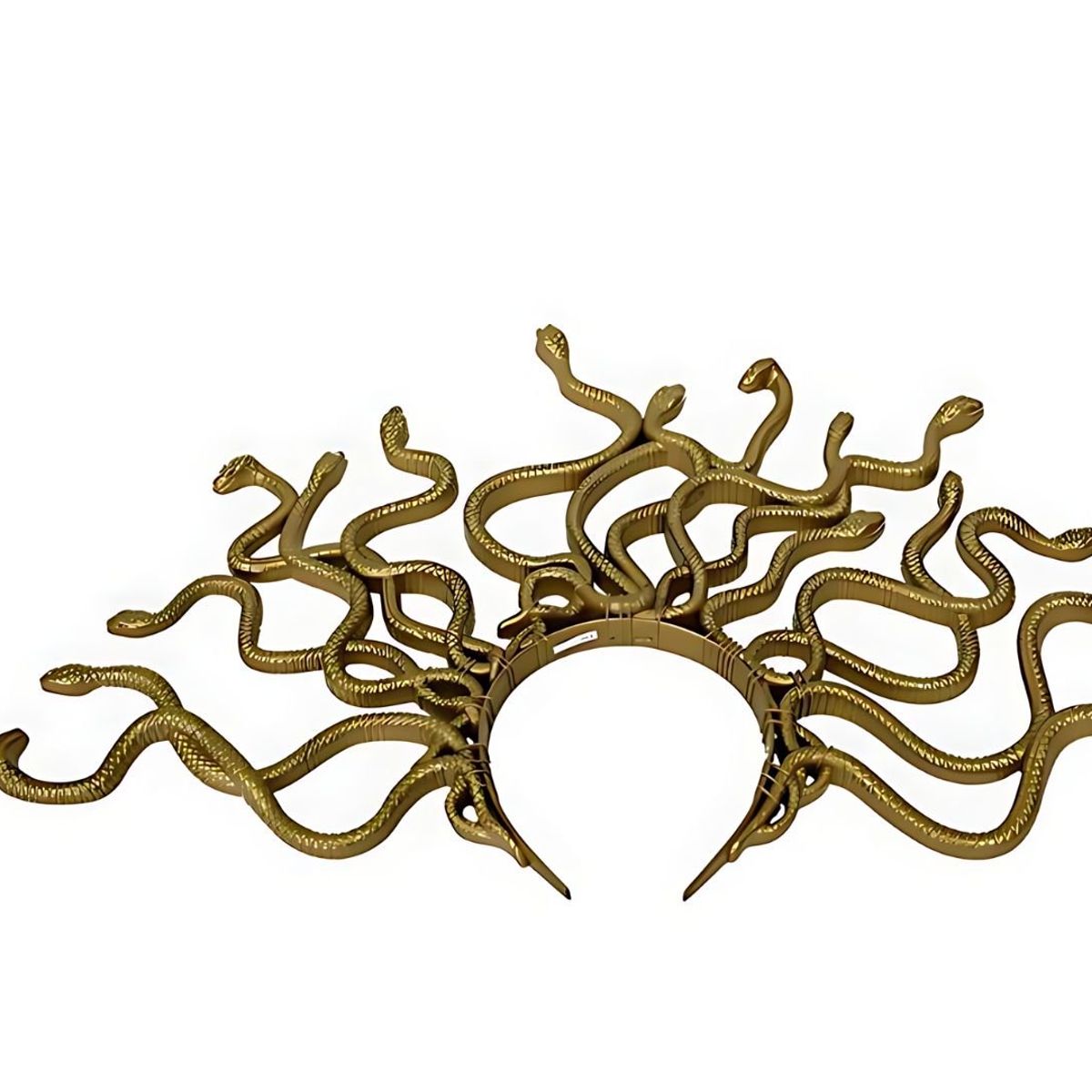 GENERICO - Diadema Medusa Chic Gold Vincha Halloween