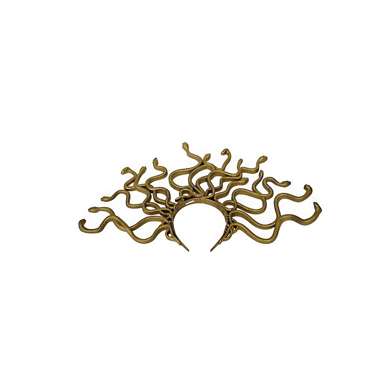 GENERICO - Diadema Medusa Chic Gold Vincha Halloween
