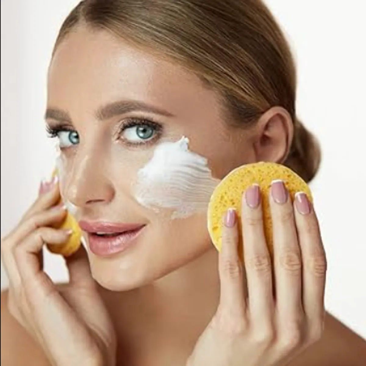 GENERICO - Esponja Comprimida Limpieza Facial, Desmaquillante 12 Und