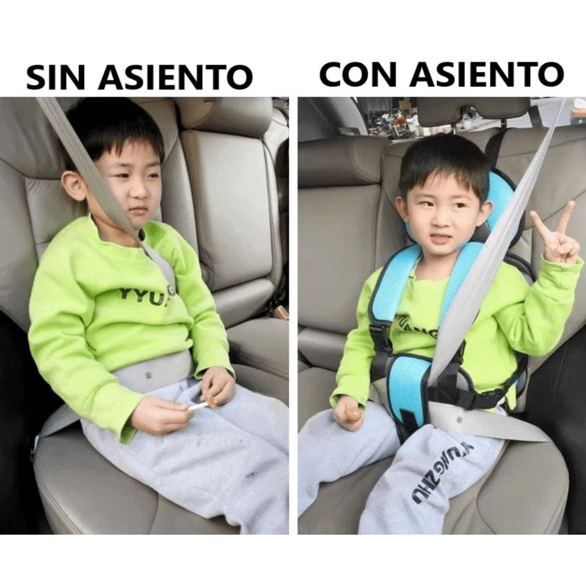 GENERICO - Silla Carro Bebe Seguridad Cinturón Infantil Asiento CELESTE