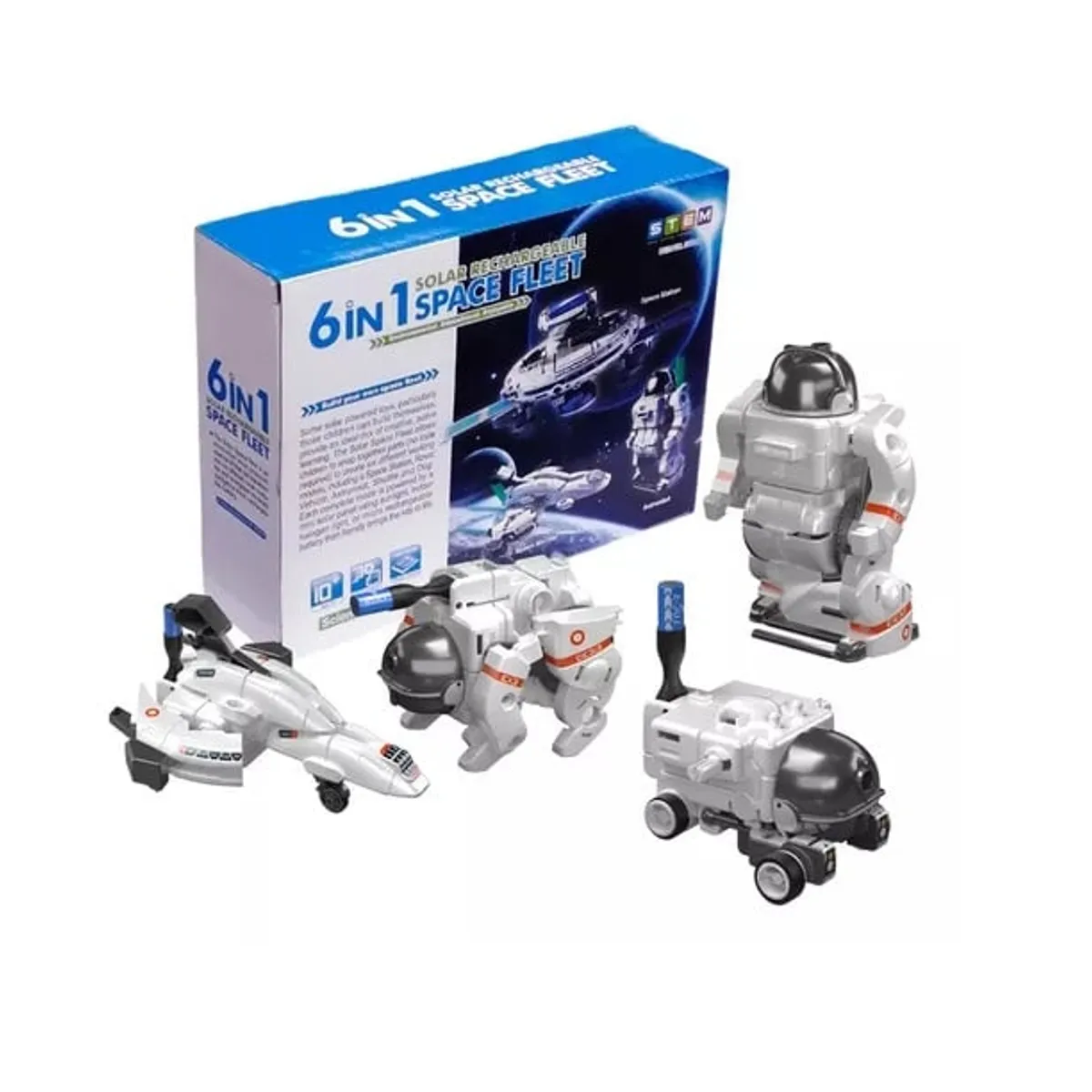 GENERICO - Kit de Robot Armable con Energía Solar 6 en 1