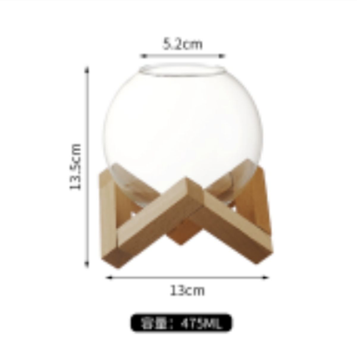 GENERICO - Copa De Vidrio Para Cocteles Con Soporte De Madera