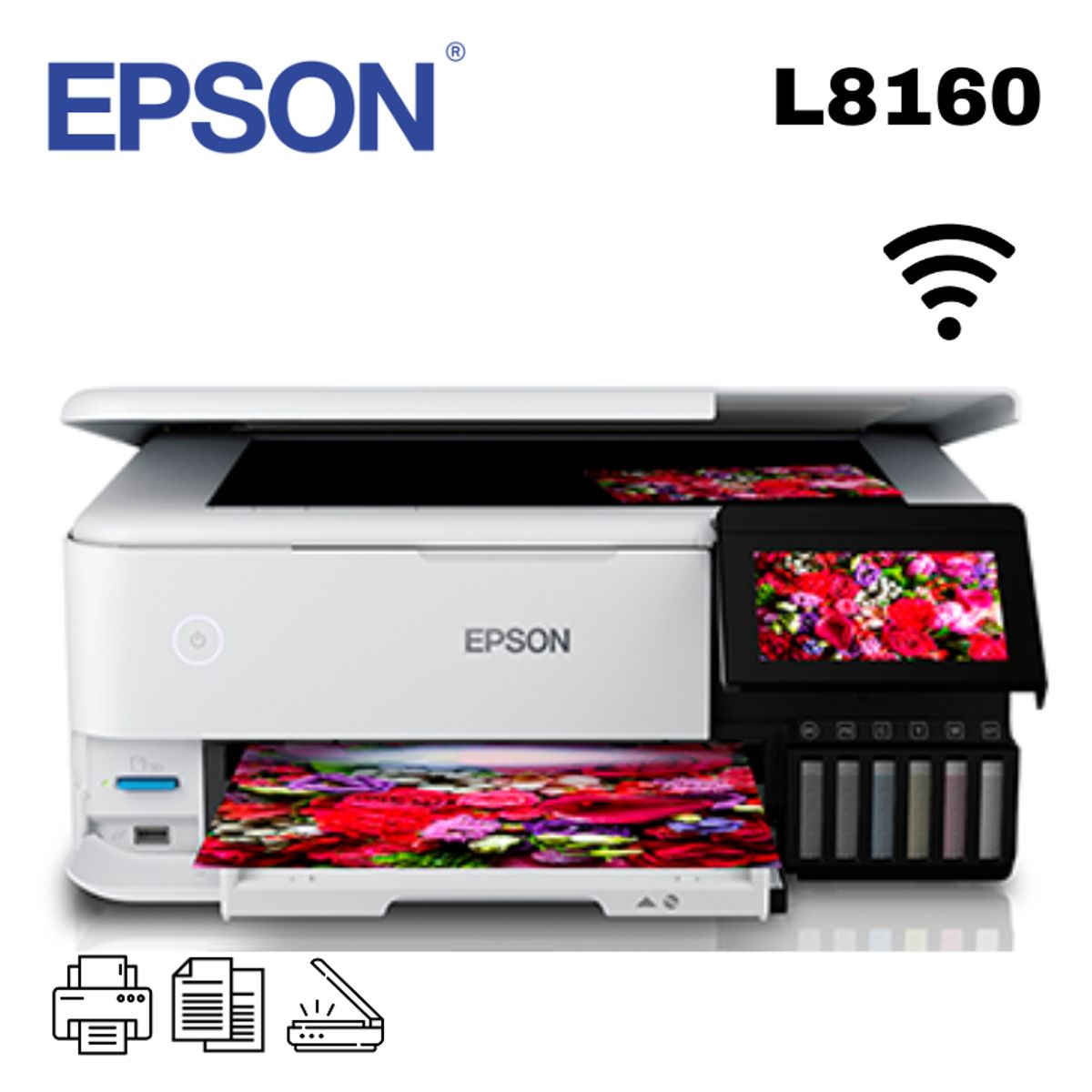 EPSON - Impresora Fotografica  Multifuncional Epson EcoTank L8160 Wifi A4