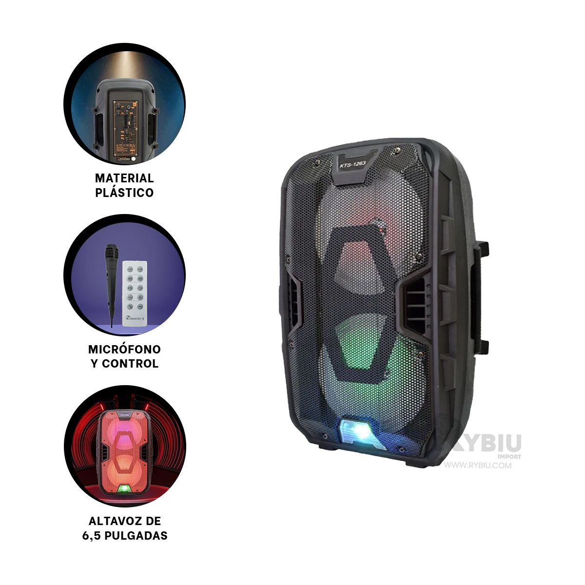 RYBIU IMPORT - Bocina Sonido Pro Multifuncional de Cuarto Y+Gift MiniAgenda