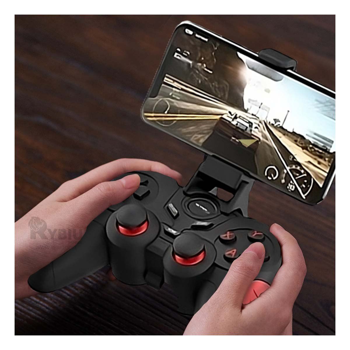 RYBIU IMPORT - Mando Versatil Gamer en Negro y Rojo Y+Regalo Agendita