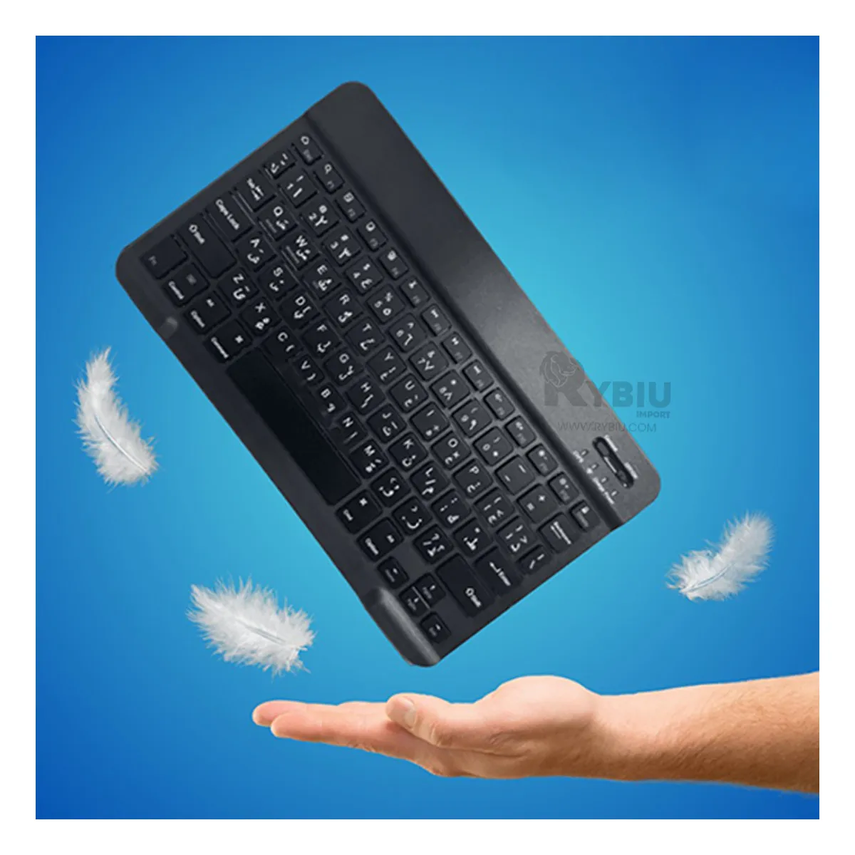 RYBIU IMPORT - Set Portatil Mouse y Teclado en Tono Negro Y+Gift MiniAgenda