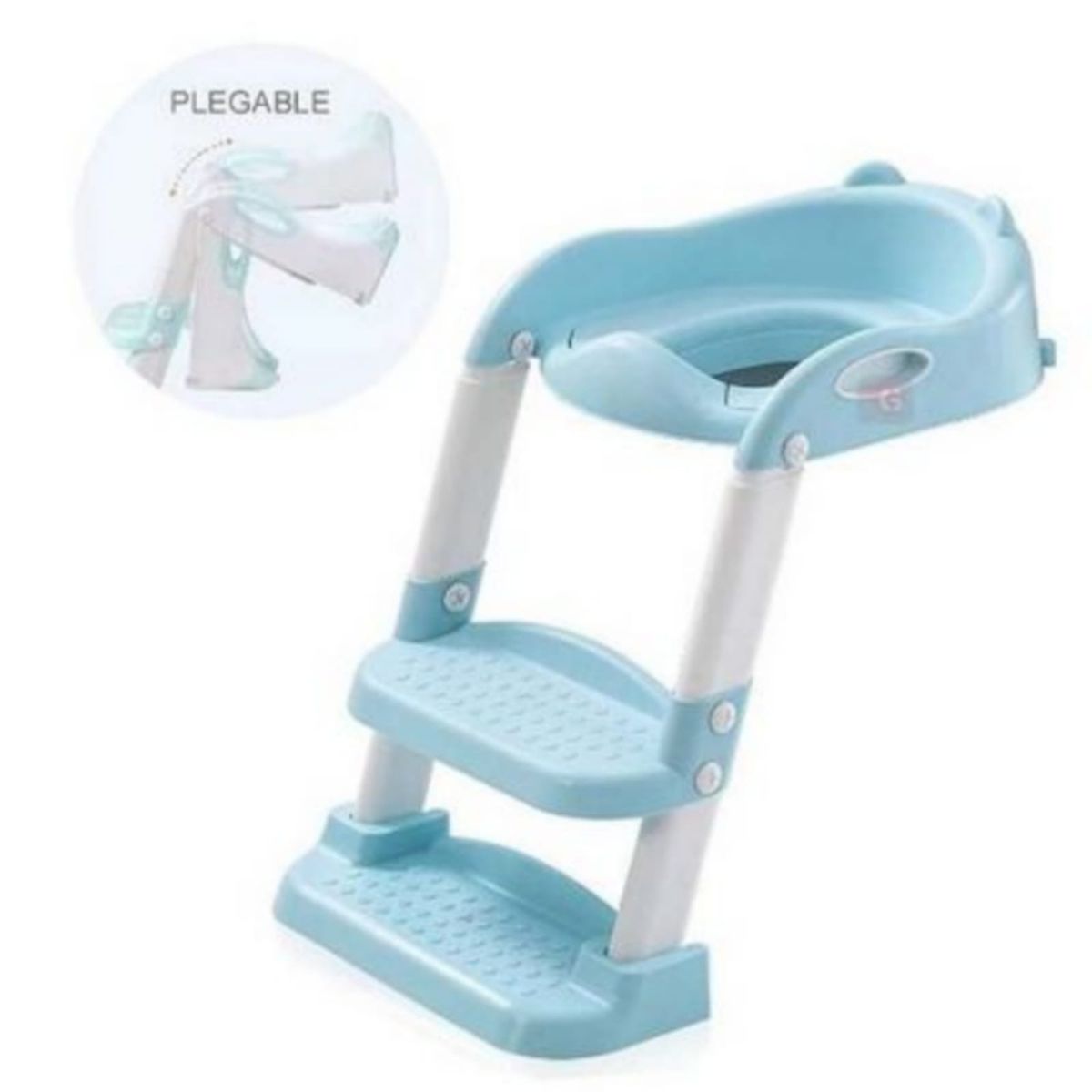 DOUX BEBE - Asiento Entrenamiento Para Niños con Escalera CELESTE