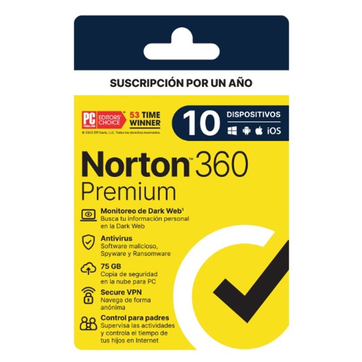 NORTON - Antivirus Norton 360 Premium 10 dispositivos 1 año