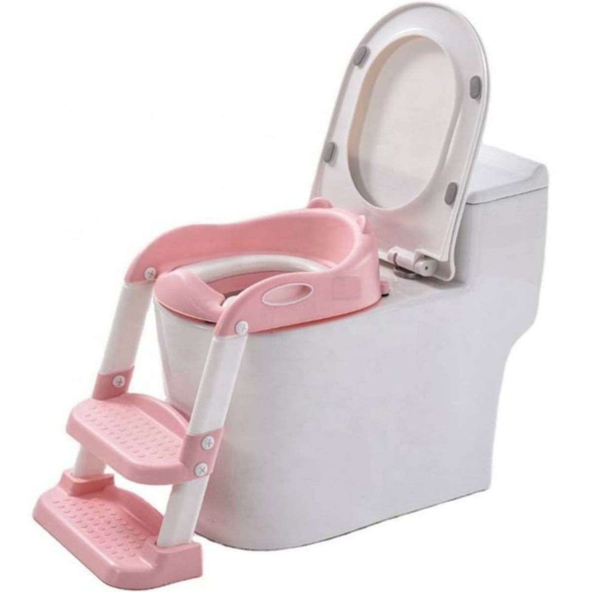 DOUX BEBE - Asiento Entrenamiento Para Niños con Escalera ROSADO