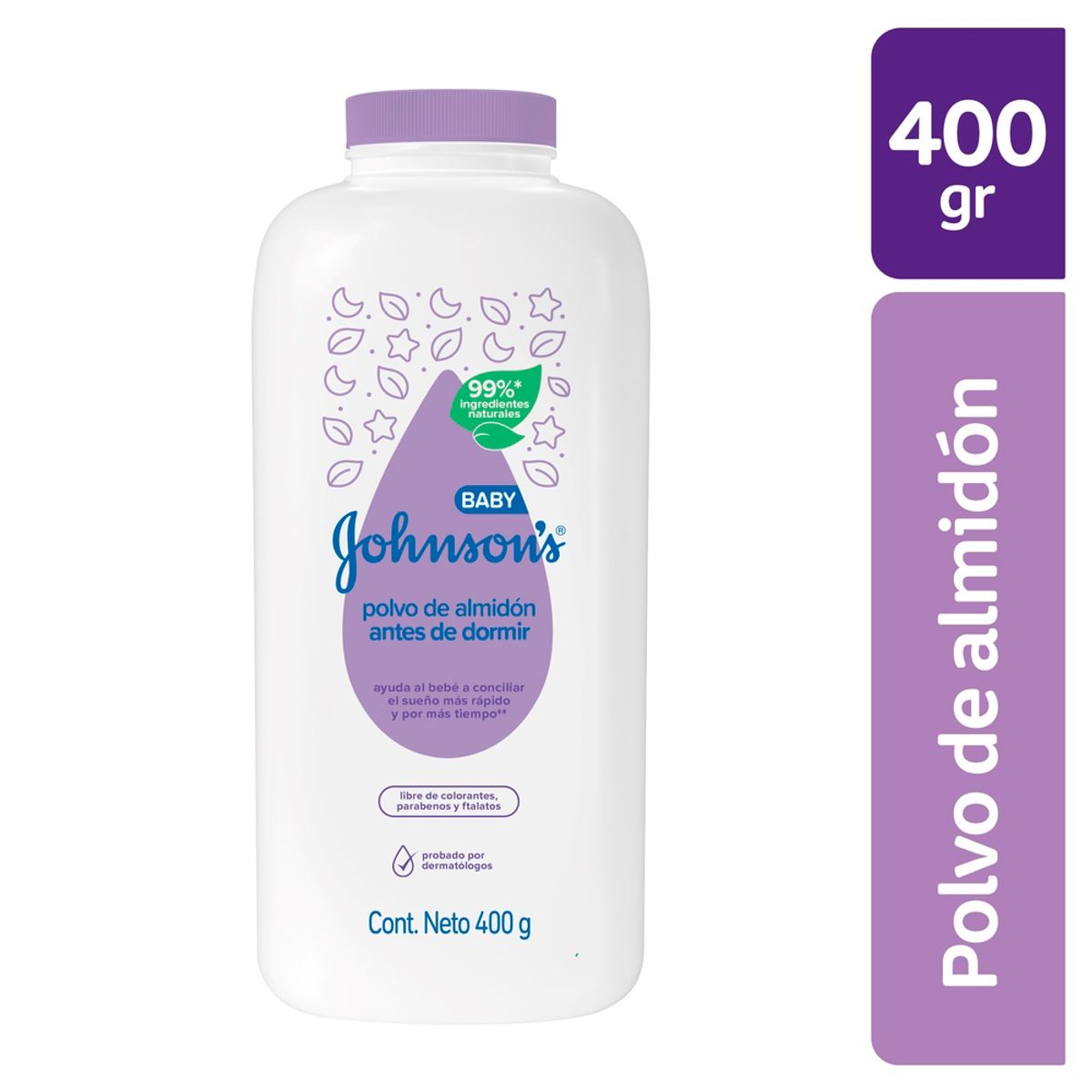 JOHNSON'S BABY - Talco de Almidón Johnson Antes de Dormir 400gr