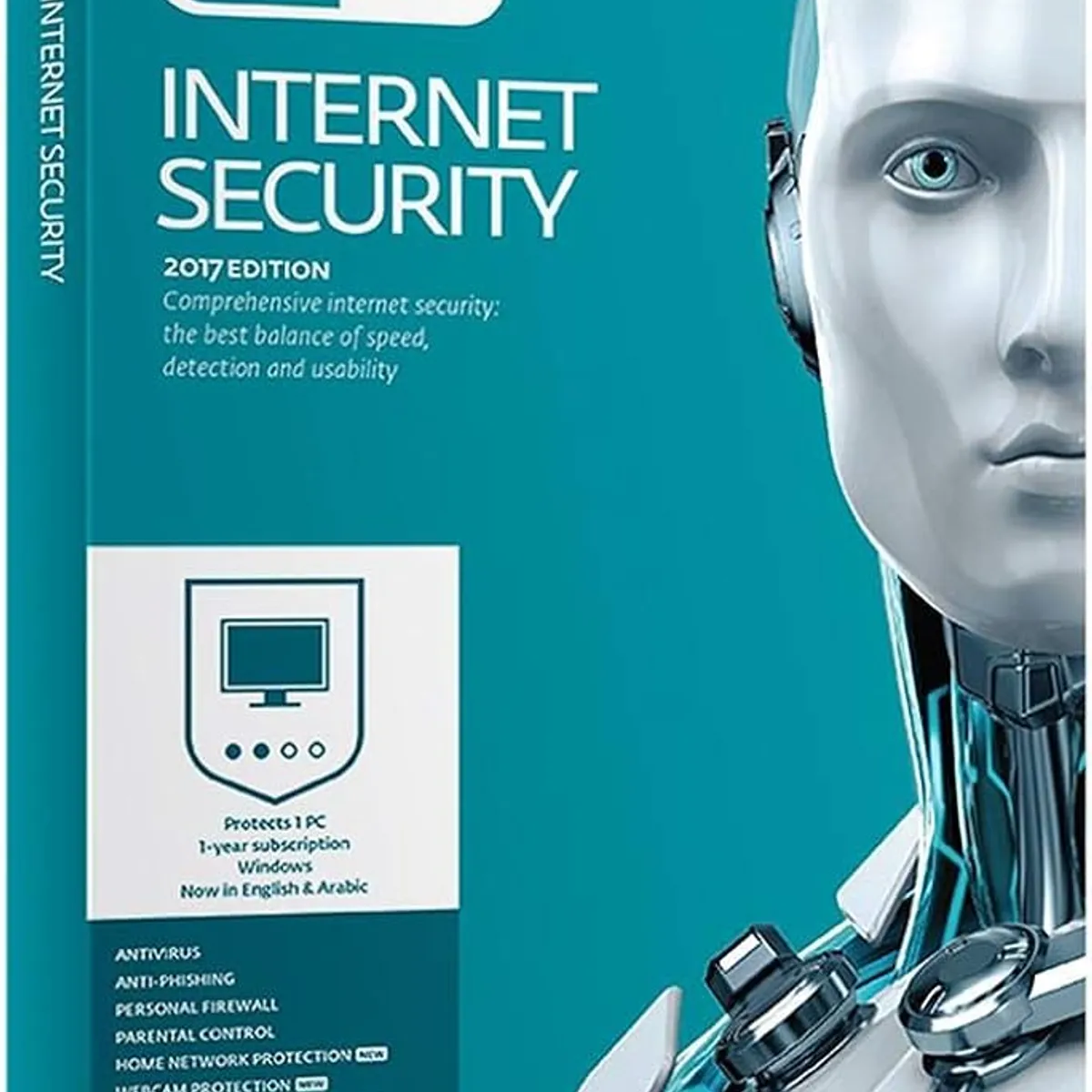 ESET - ANTIVIRUS ESET INTERNET SECURITY 1 EQUIPO 1 AÑO