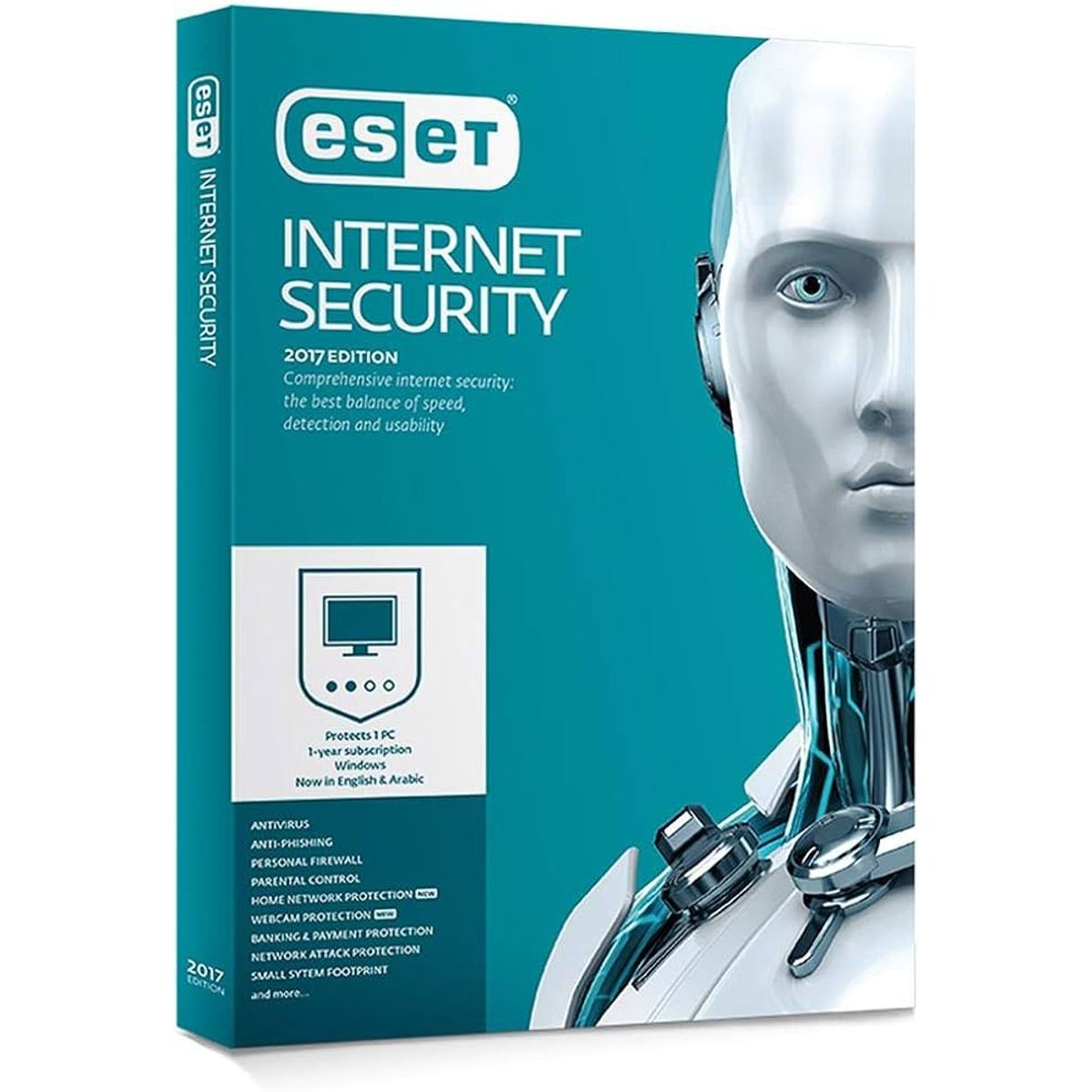 ESET - ANTIVIRUS ESET INTERNET SECURITY 1 EQUIPO 1 AÑO