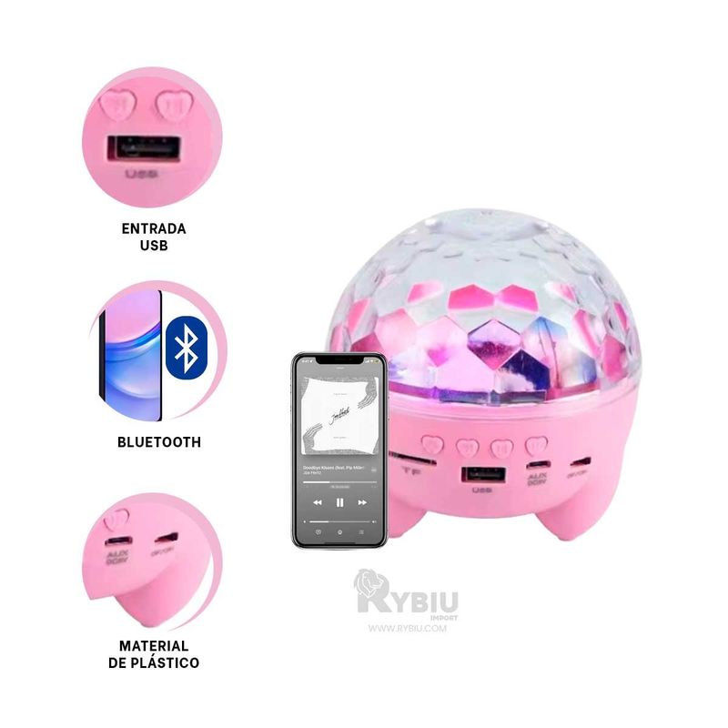 RYBIU IMPORT - Reflector Portatil y Ligero Tono Rosado Y+Gift Stickers