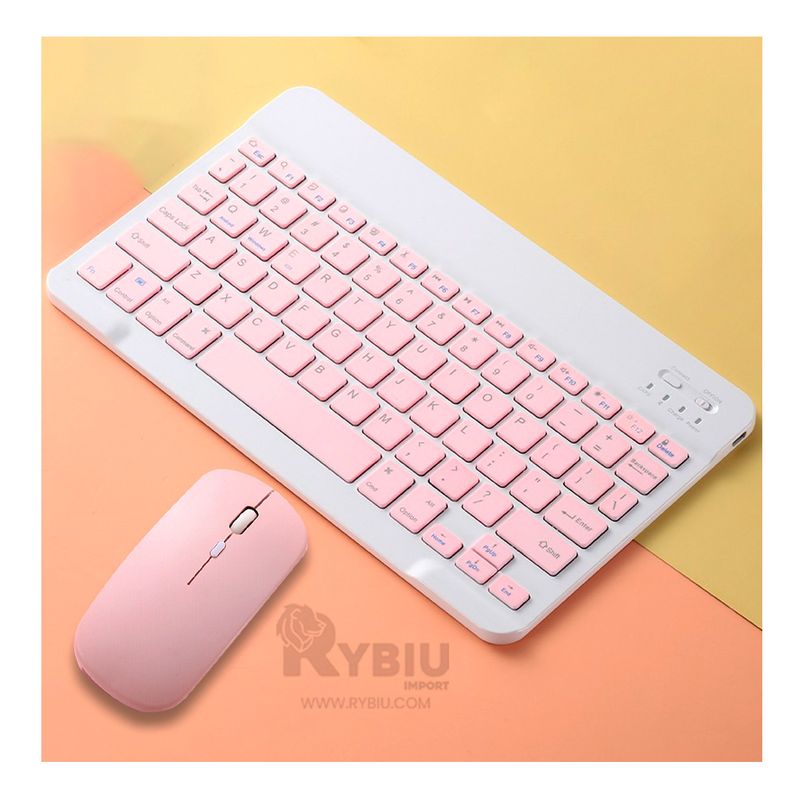 RYBIU IMPORT - Kit Multi Dispositivo de Mouse Rosado Y+Regalo Agendita