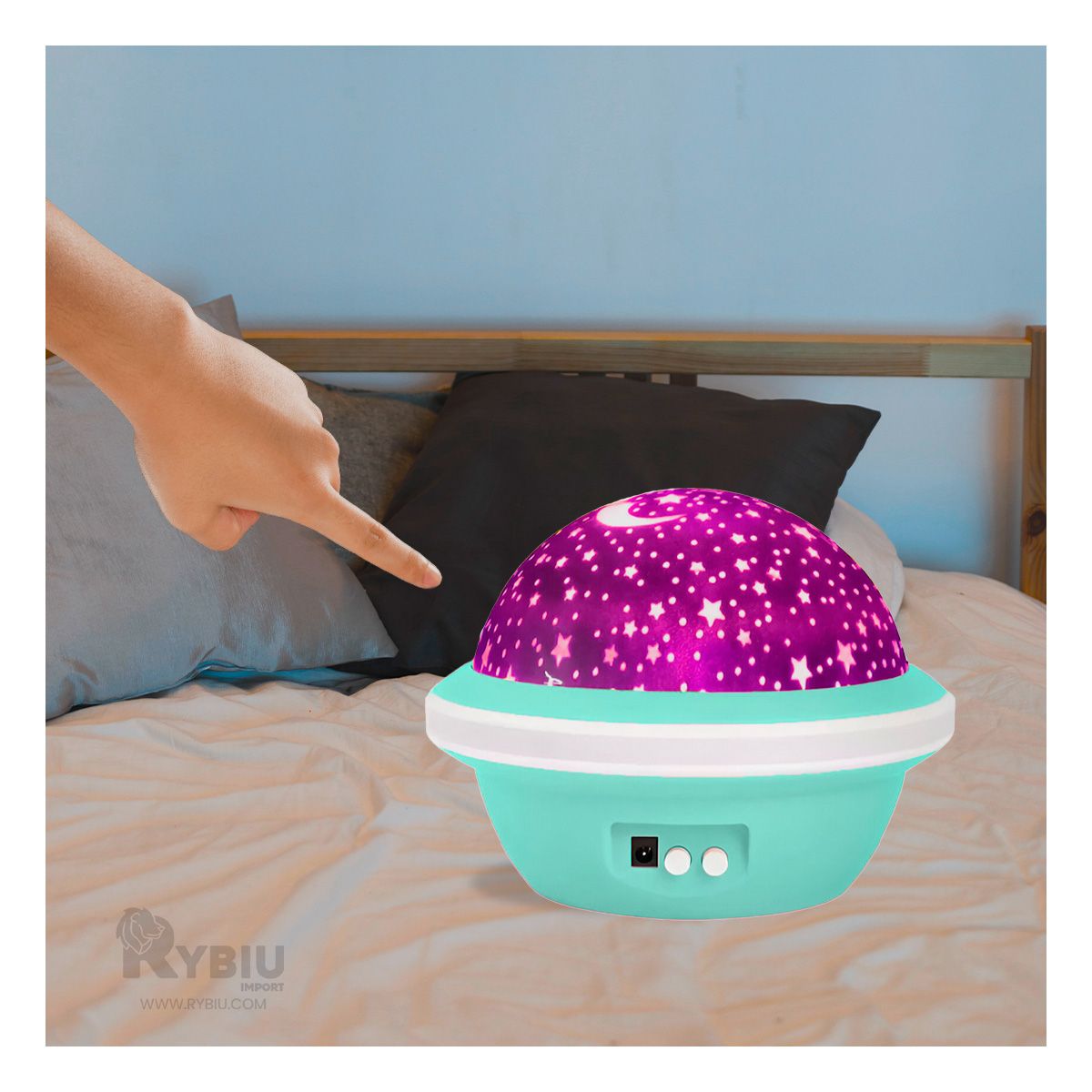 RYBIU IMPORT - Proyector Versatil y Seguro para Niños Color Verde Agua