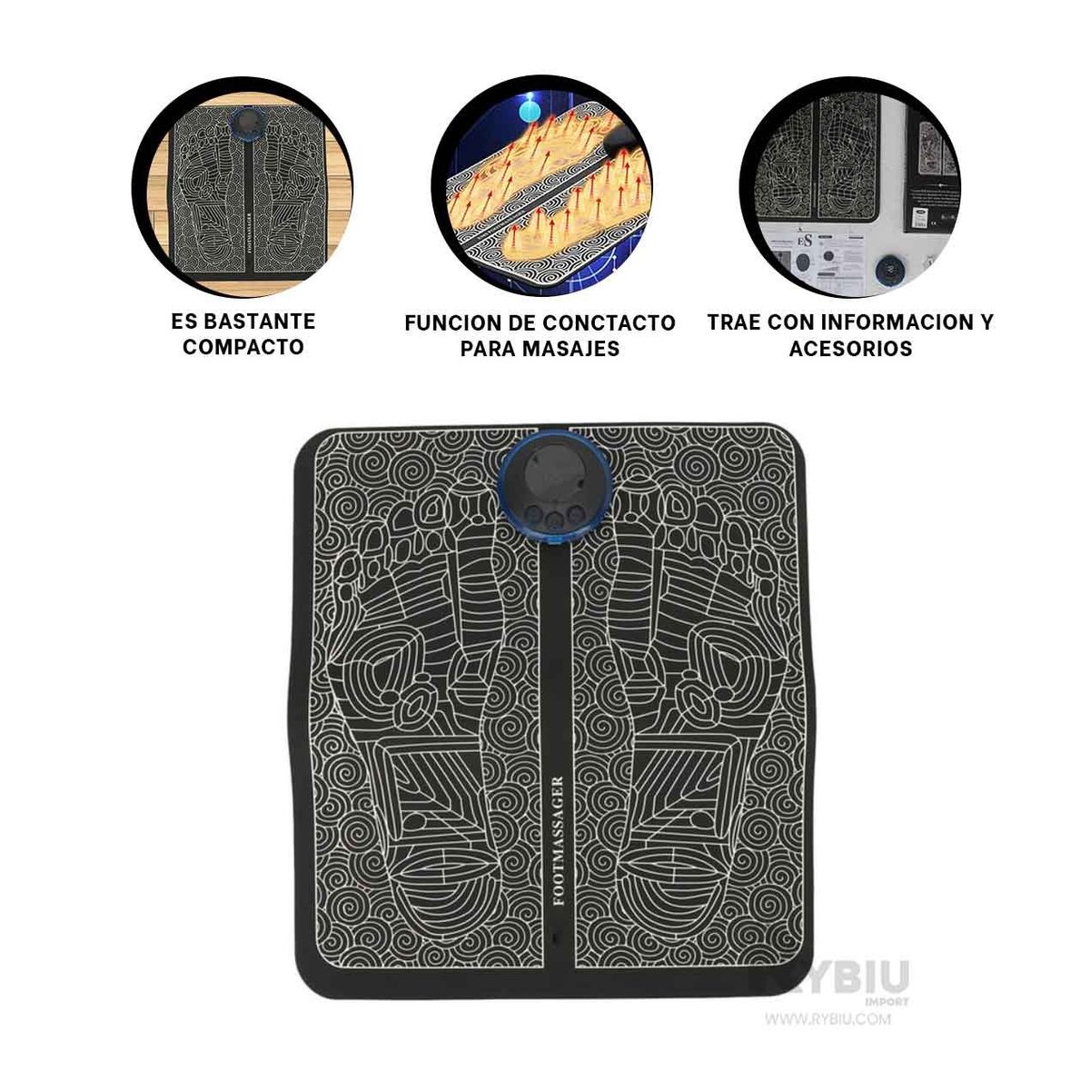 RYBIU IMPORT - Estimulador para el Musculo en Negro Y+Post-it Adhesivos