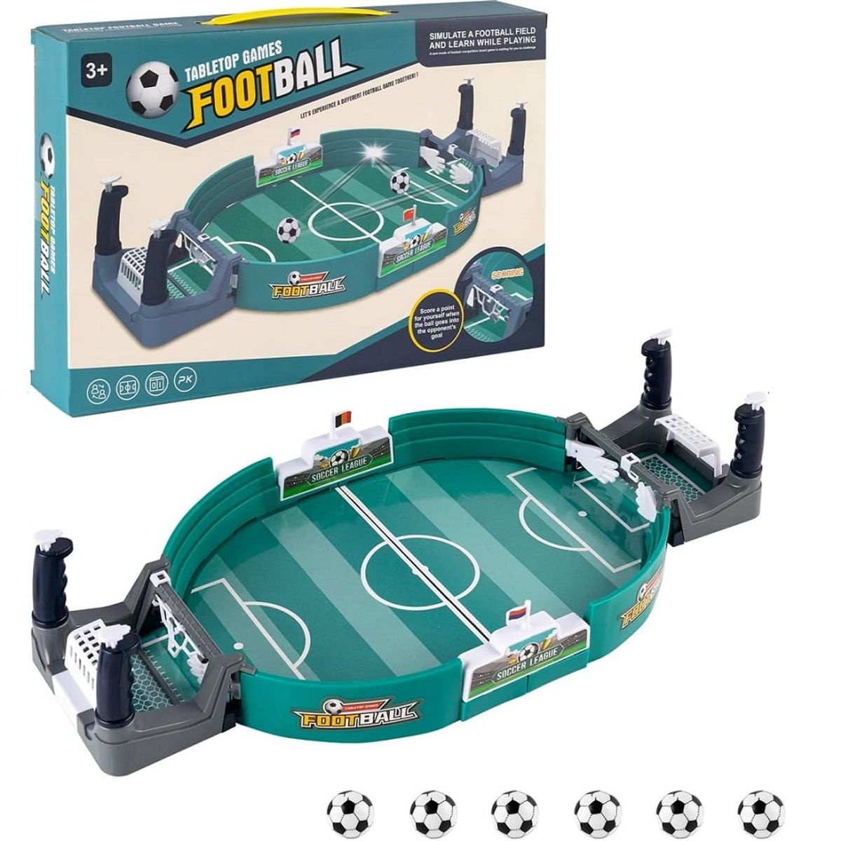 GENERICO - Mini cancha de futbol juego de mesa futbolin interactivo