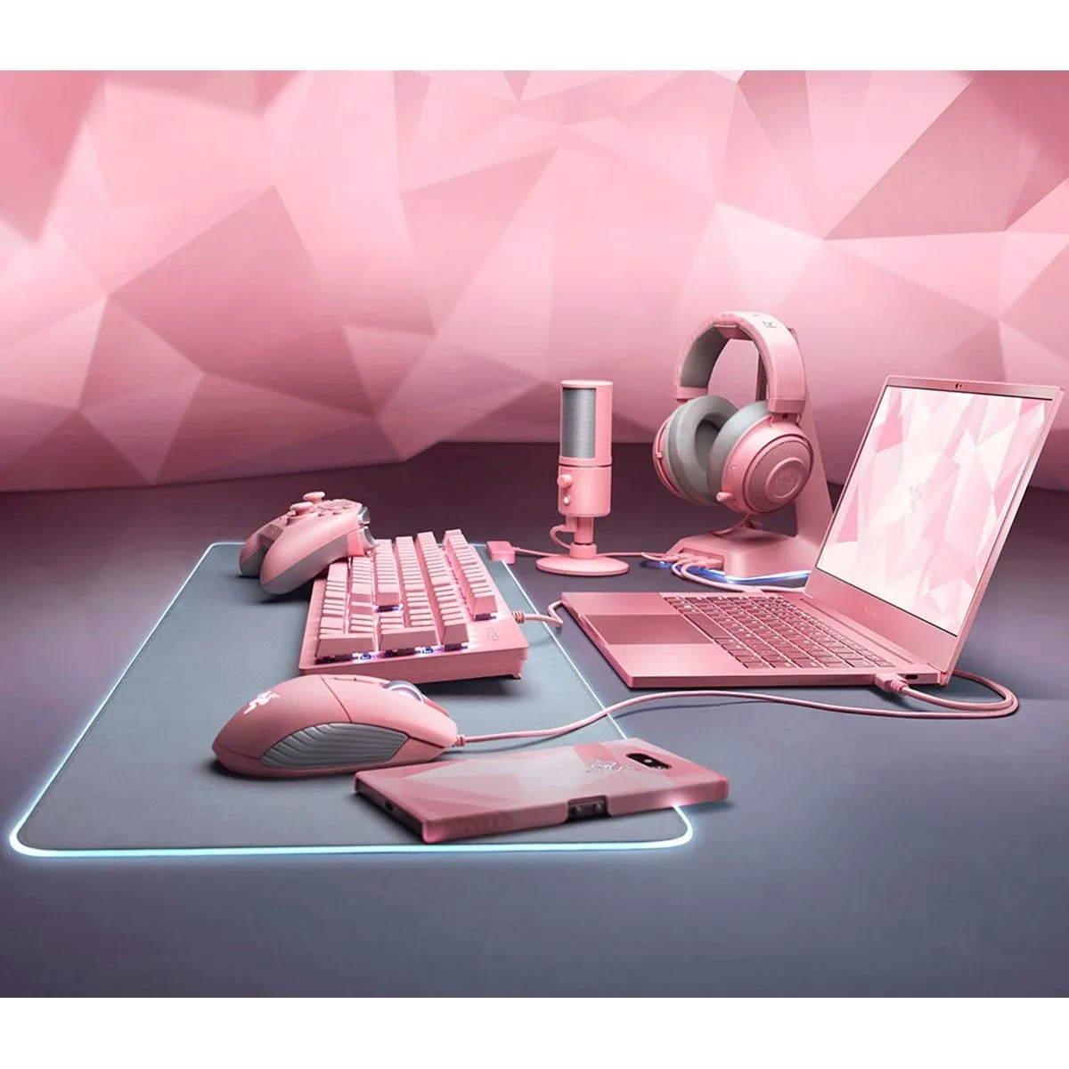 RAZER - Razer Seiren x Quartz Micrófono Profesional Gamer Rosa RZ19-02290300