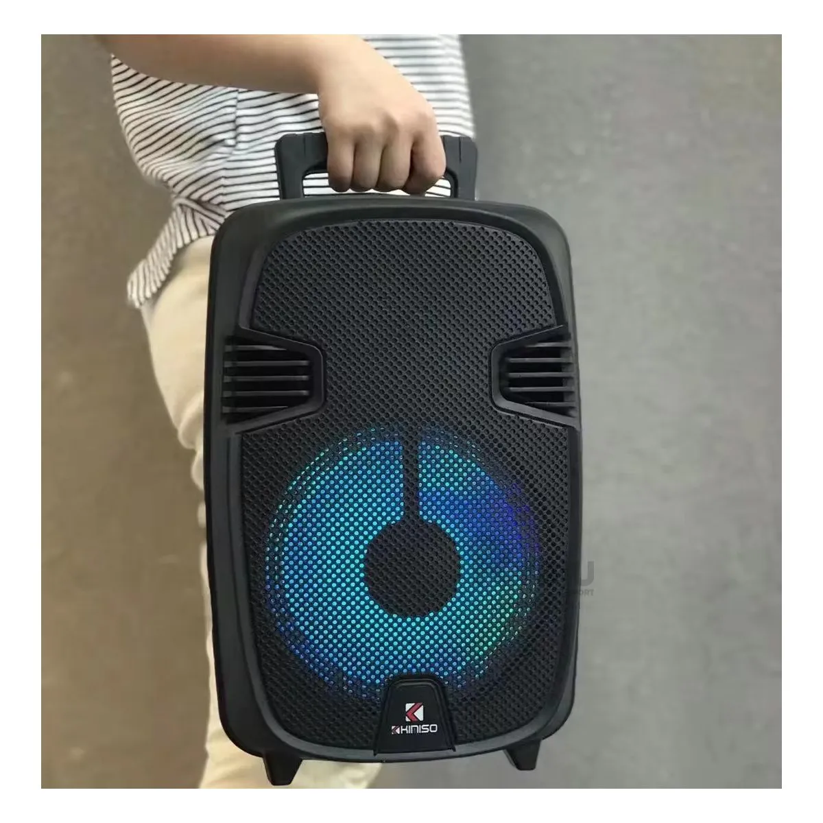 RYBIU IMPORT - Parlante con Microfono 8 GTS-1248 de Color Negro