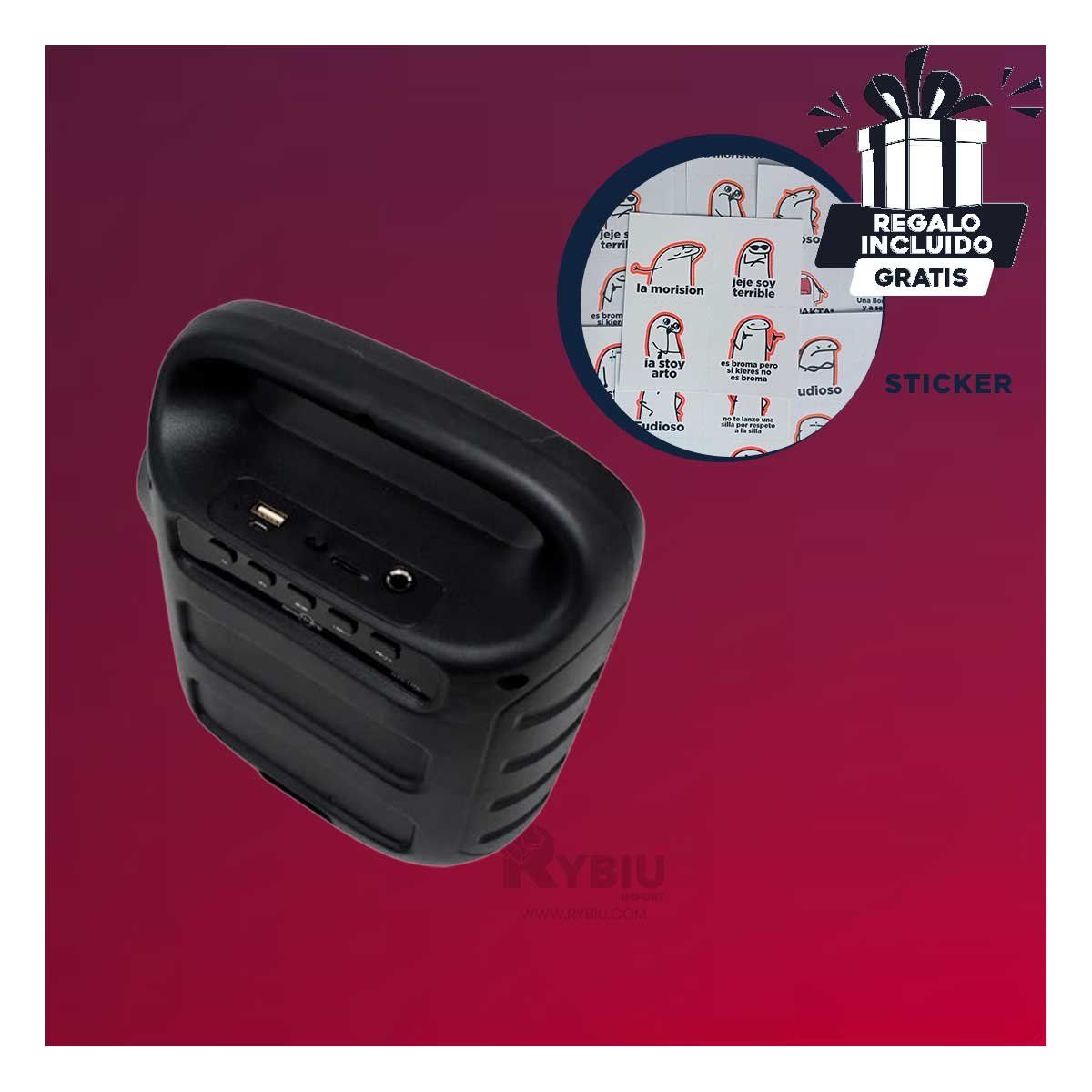 RYBIU IMPORT - Bocina con Alto Volumen en Tono Negro Y+Ligas de Regalo