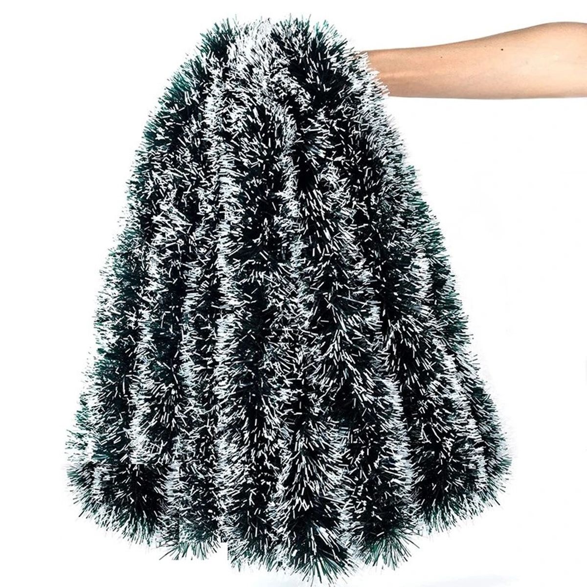 GENERICO - Guirnaldas jaspeadas navideña enredaderas de navidad 2mts x 11cm Nieve