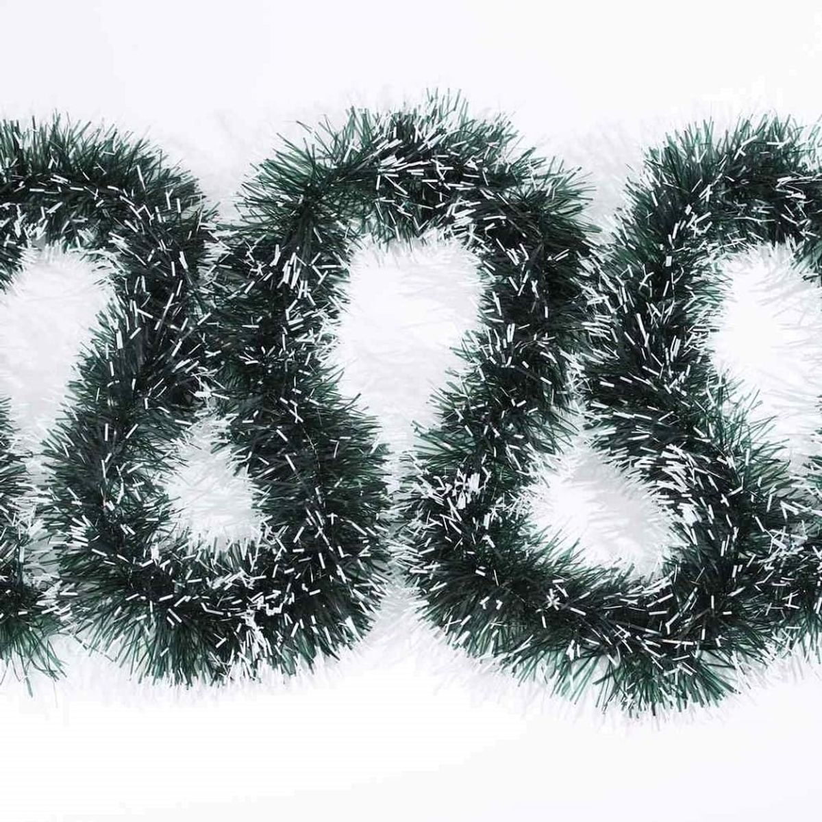 GENERICO - set de 3 Guirnaldas jaspeadas navideñas enredaderas 2mts x 11cm Nieve