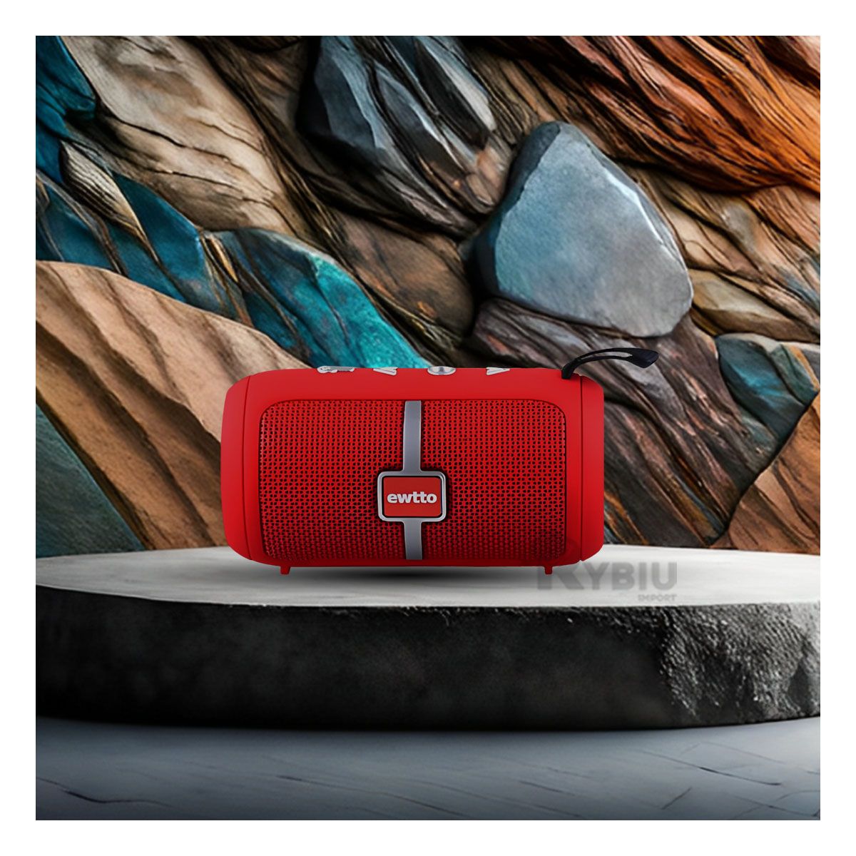 RYBIU IMPORT - Parlante de Potente Rendimiento Tono Rojo Y+Regalo Agendita