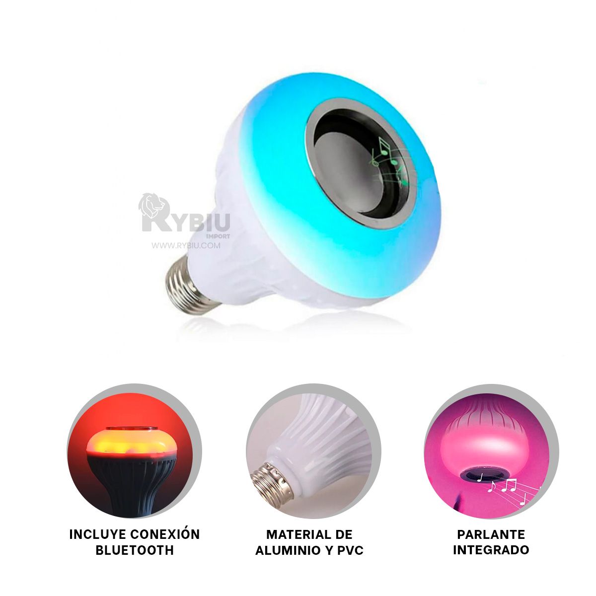 RYBIU IMPORT - Ampolleta de Larga Duracion Luz LED Y+Ligas de Regalo