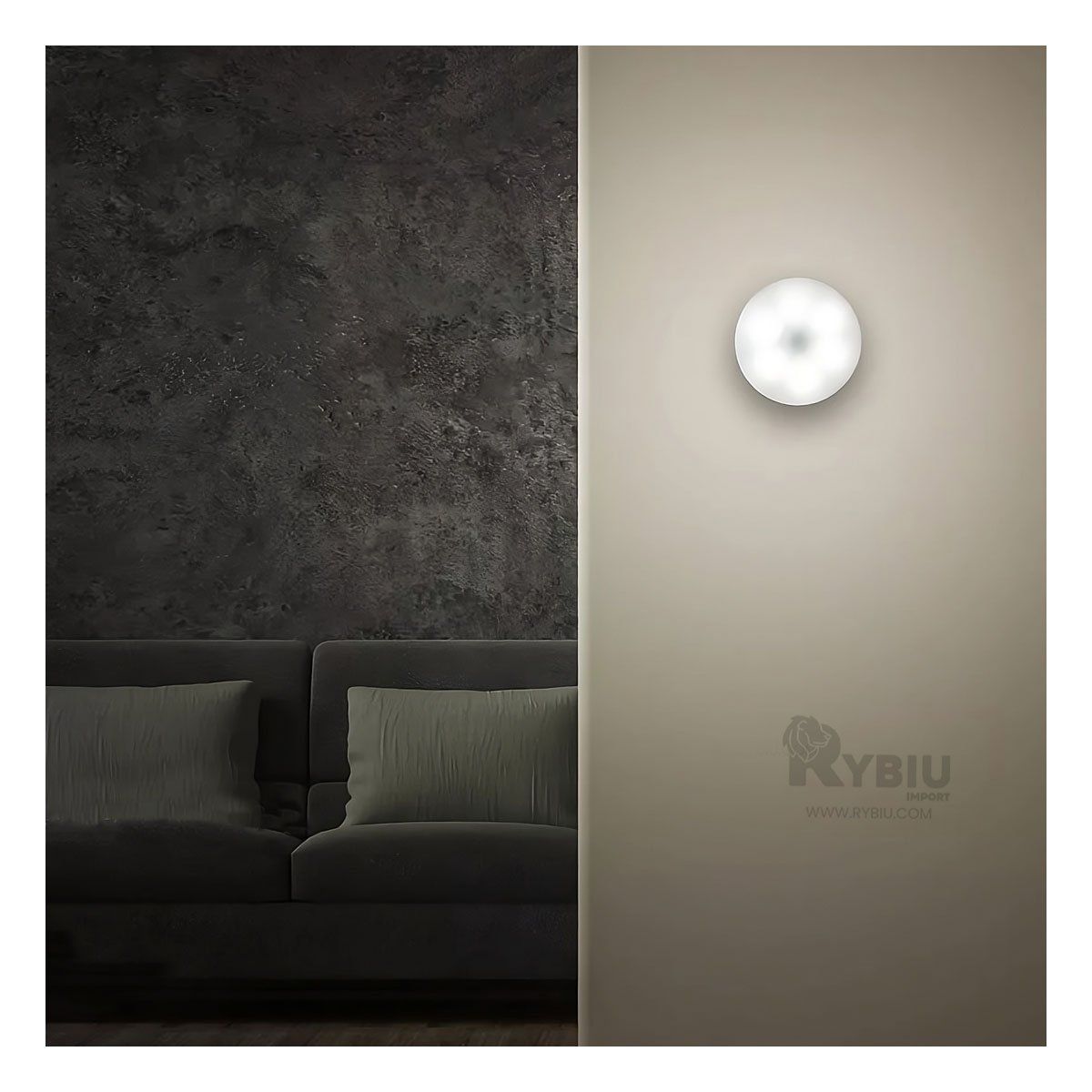 RYBIU IMPORT - Focos Tecnologicos de ABS de Color Blanco Y+Papel de Regalo