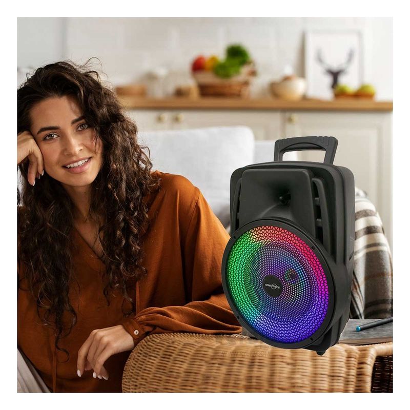 RYBIU IMPORT - Altavoz Compacto y Util GTS-1567 Negro Y+Gift MiniAgenda