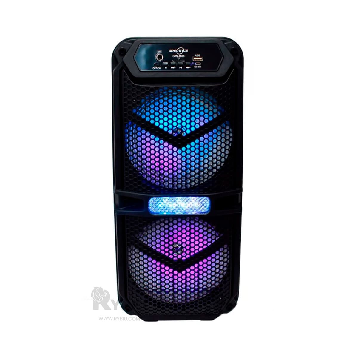 RYBIU IMPORT - Parlante Innovador y Util GTS-1620 Negro Y+Papel de Regalo