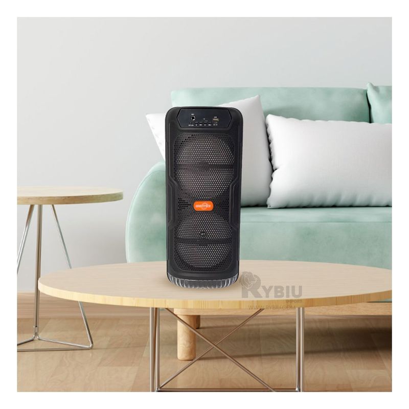 RYBIU IMPORT - Altavoz Compacto y Util GTS-1565 Negro Y+Gift MiniAgenda