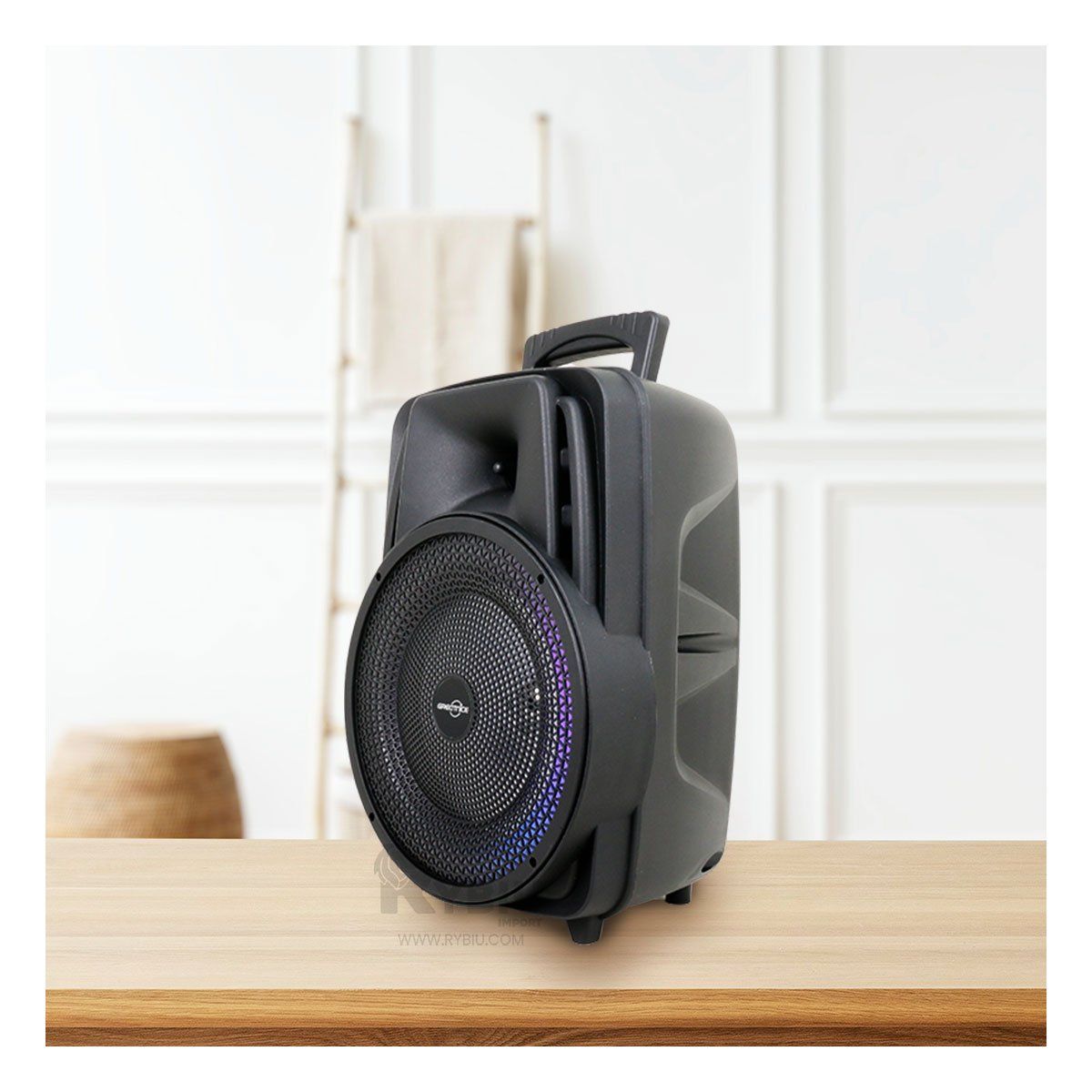 RYBIU IMPORT - Parlante Innovador y Util GTS-1567 Negro Y+Papel de Regalo