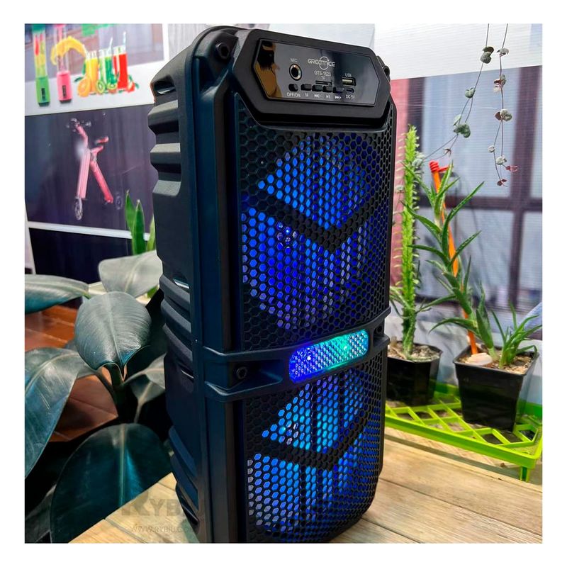 RYBIU IMPORT - Parlante de Potente Alcance GTS-1620 Negro Y+Regalo Agendita
