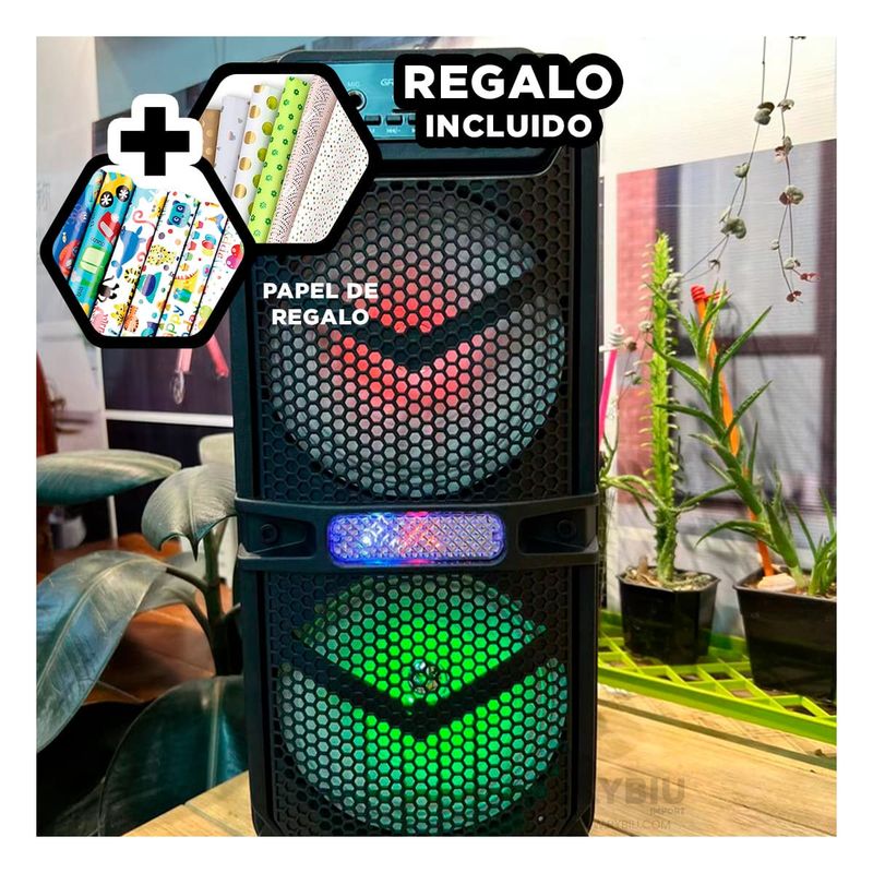 RYBIU IMPORT - Altavoz Moderno Versatil GTS-1620 en Negro Y+Regalo Agendita