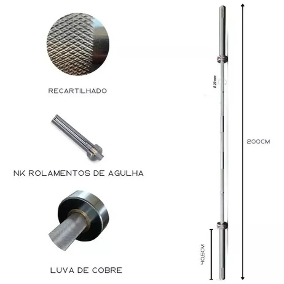 GENERICO - Barra Olímpica de 15kg