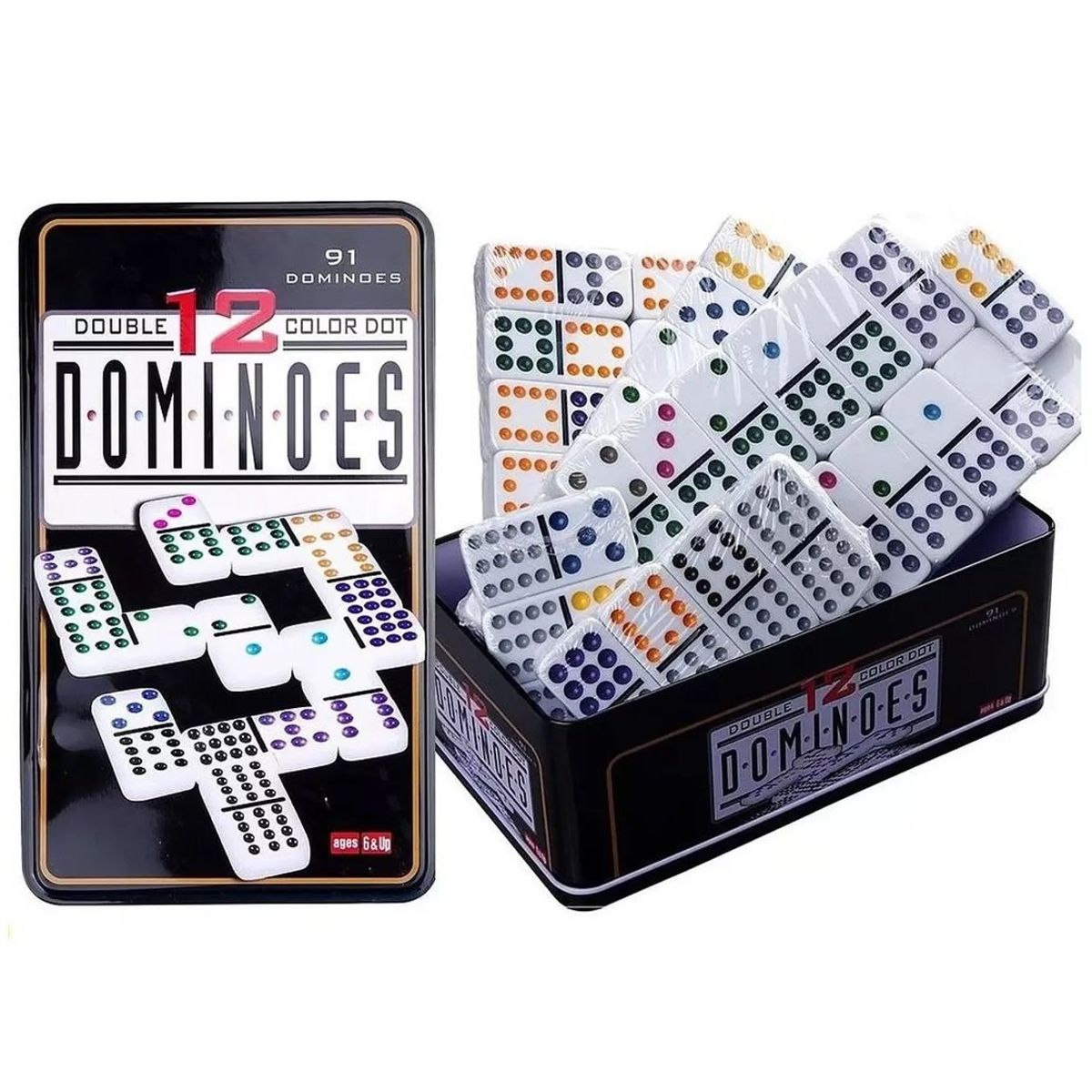 GENERICO - Domino Doble 12 Profesional 91 Piezas