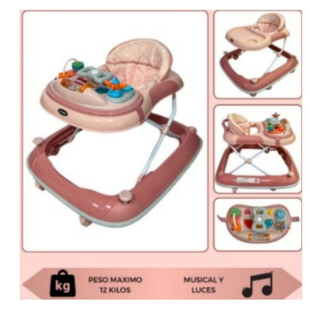 GENERICO - Andador Para Bebé musical plegable PIANO MELON