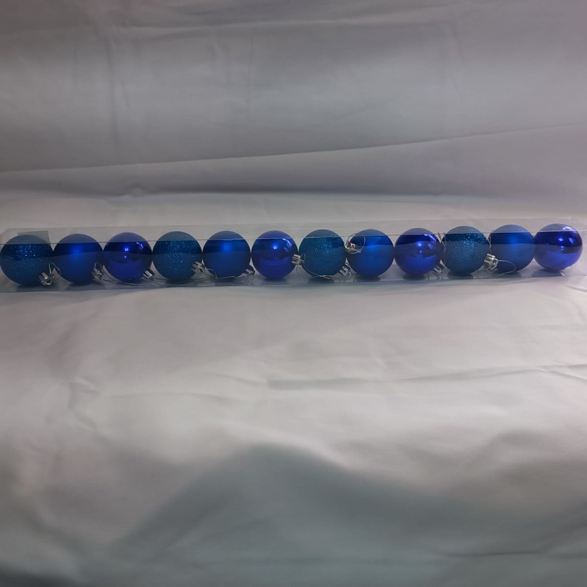 GENERICO - SET Bolas de navidad esferas navideñas decorativas 12 unid AZULINO