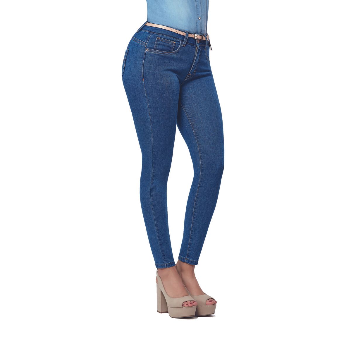 TANSY - JEAN PARA MUJER CAROLD TANSY-CELESTE INTERMEDIO