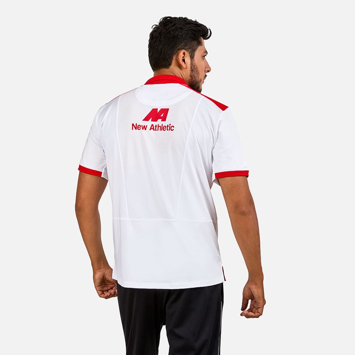 NEW ATHLETIC - Polo Gala Cienciano Blanco Con Rojo Hombre