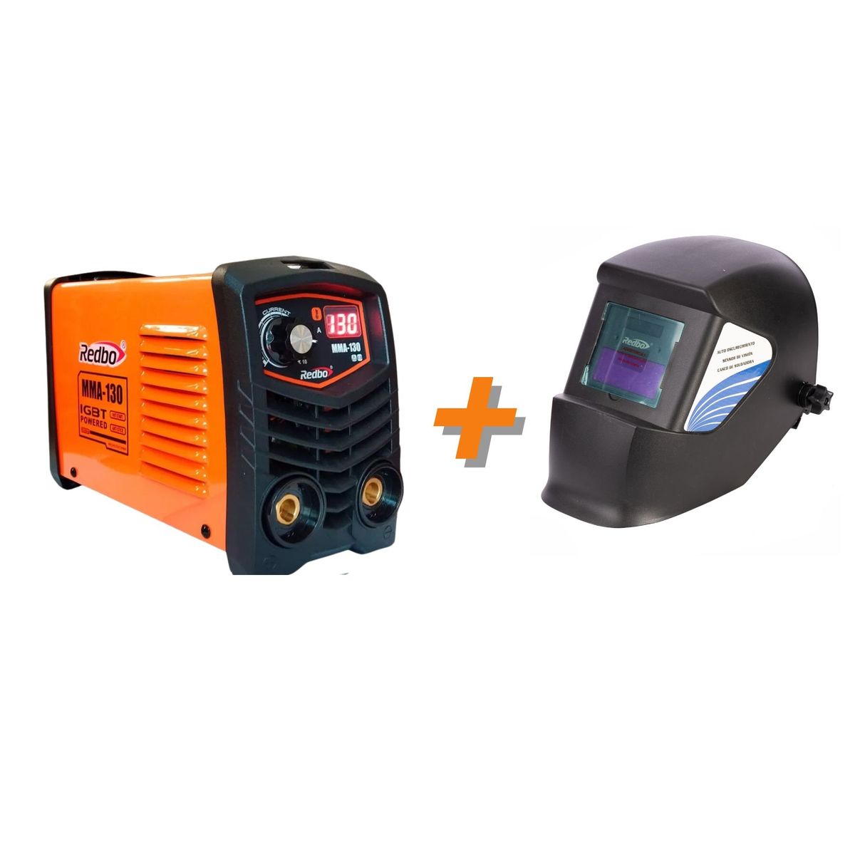 REDBO - Combo Redbo Soldadora 130A 220V + CARETA PARA SOLDAR WH9035-2B